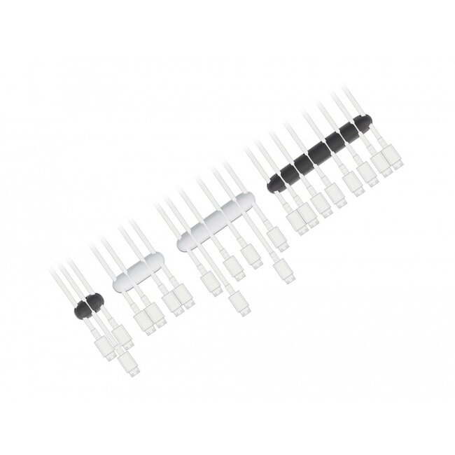 Delock Cable holder self-adhesive combo set 4 pieces black / white