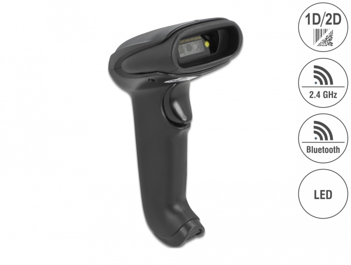 DeLOCK 90562 barcode-lezer Draagbare streepjescodelezer 1D/2D CMOS Zwart