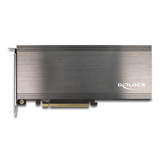 Delock PCI Express 4.0 x16 Card to 4 x internal NVMe M.2 Key M with Heat Sink and Fan - Bifurcation