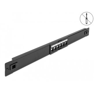 DeLOCK Delock 19″ Keystone Patch Panel 6 Port tool free