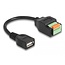 Delock USB 2.0 Cable Type-A female to Terminal Block Adapter with push button 15 cm