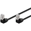 Goobay CAT 5e Patch Cable 2x 90° Angled, F/UTP, black 1 m