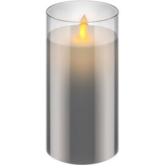 Goobay Goobay LED Real Wax Candle in Glass, 7.5 x 15 cm