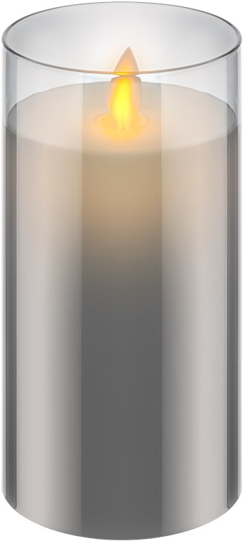 Goobay LED Real Wax Candle in Glass, 7.5 x 15 cm |