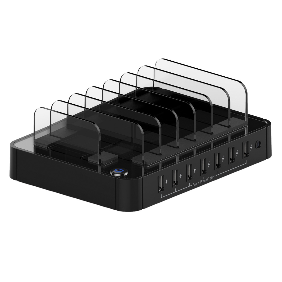 ROLINE 7-poorts USB Laadstation 2.4A Zwart
