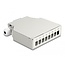 Delock Fiber Optic Distribution Box for DIN rail 8 port grey