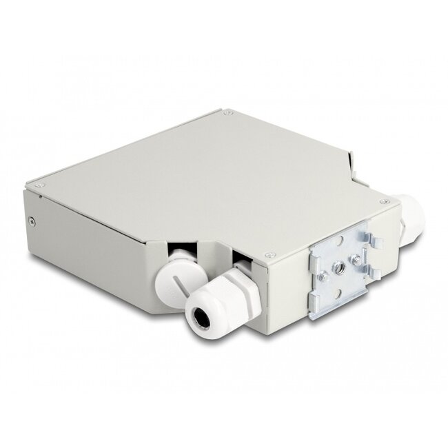Delock Fiber Optic Distribution Box for DIN rail 8 port grey