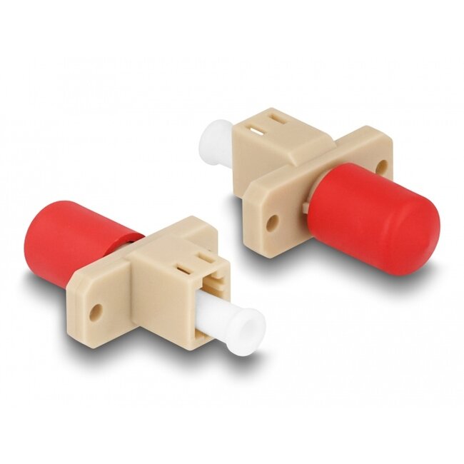 Delock Optical Fiber Hybrid Coupler LC Simplex female to ST Simplex female beige