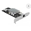 Delock PCI Express Card to 1 x 10GBase-T LAN PoE+ RJ45