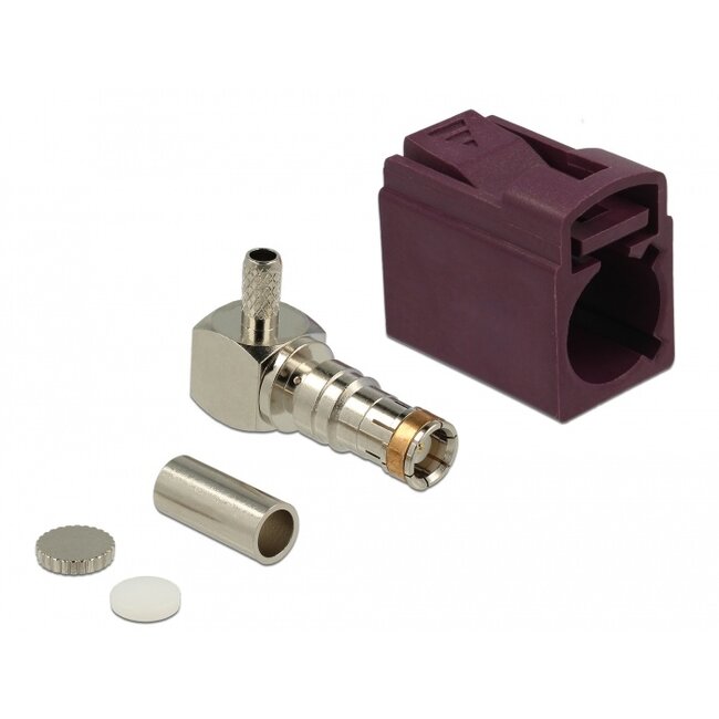 Delock FAKRA D jack 90° for crimping