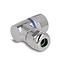 Delock M12 Connector A-coded 3 pin female for mounting with screw connection 90° angled metal