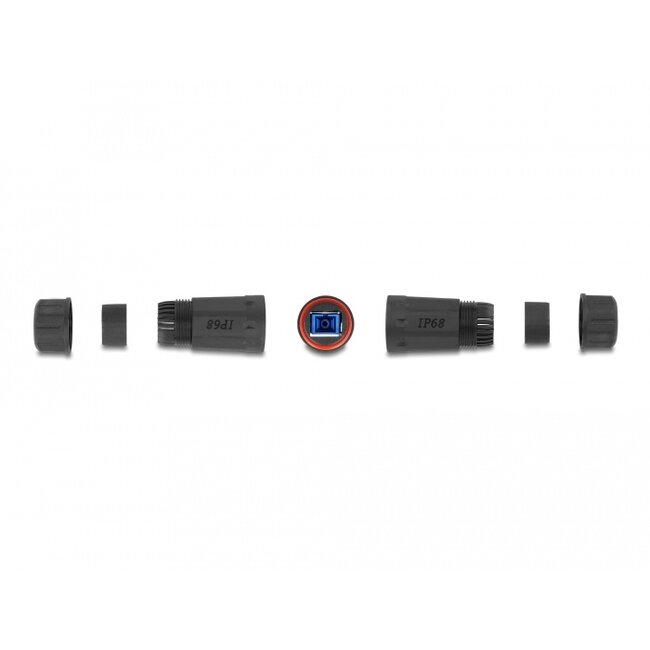 Delock Optical Fiber Cable Connector SC Simplex female to SC Simplex female UPC waterproof