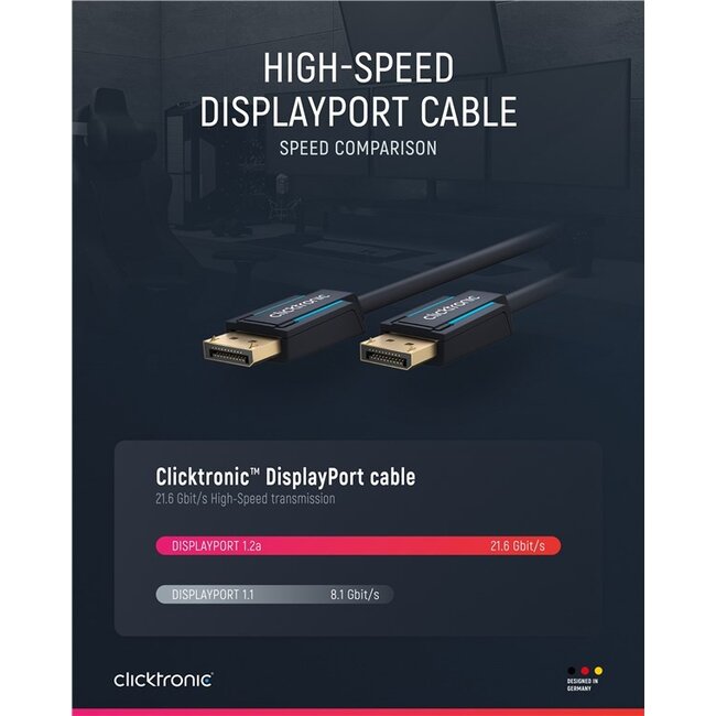 Clicktronic DisplayPort™ Cable 2 m