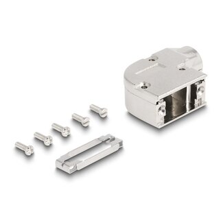 DeLOCK Delock D-Sub Housing for 9 pin male / female with metal bracket 90° angled