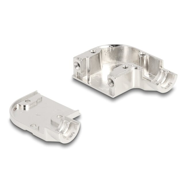 Delock D-Sub Housing for 9 pin male / female with metal bracket 90° angled