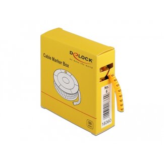 DeLOCK Delock Cable Marker Box, No. 6, yellow, 500 pieces
