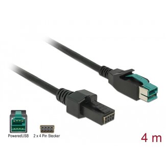 DeLOCK Delock PoweredUSB cable male 12 V > 2 x 4 pin male 4 m for POS printers and terminals