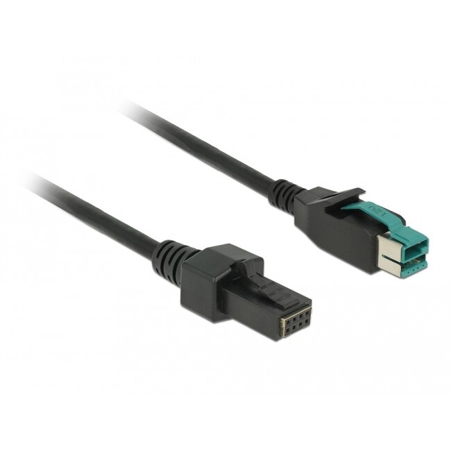 Delock PoweredUSB cable male 12 V > 2 x 4 pin male 4 m for POS printers and terminals