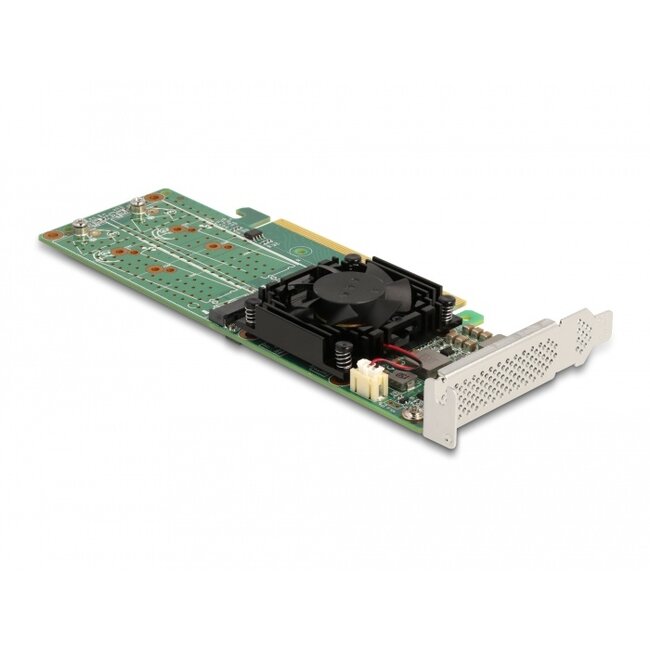 Delock PCI Express x16 Card to 4 x internal NVMe M.2 Key M - Low Profile Form Factor