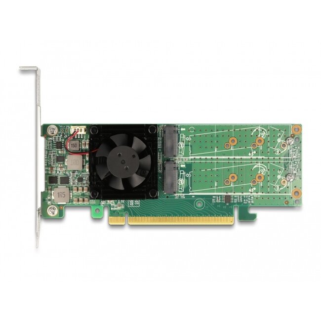 Delock PCI Express x16 Card to 4 x internal NVMe M.2 Key M - Low Profile Form Factor