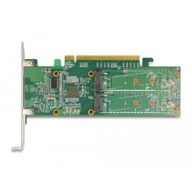 Delock PCI Express x16 Card to 4 x internal NVMe M.2 Key M - Low Profile Form Factor