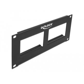 DeLOCK Delock Easy 45 10″ Patch Panel cut-out 2 x 90.5 x 45.2 mm, 2U, black