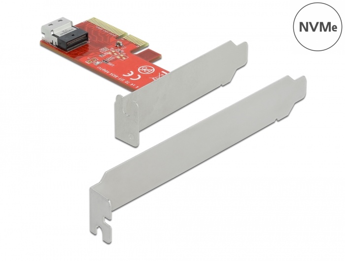 Delock PCI Express x4 Card to 1 x internal SFF-8654 4i NVMe - Low Profile Form Factor |