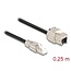 Delock Cable RJ45 plug field assembly to Keystone Module RJ45 jack Cat.6A 25 cm