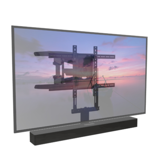 Cavus Cavus Draaibare muurbeugel met Yamaha Soundbar frame