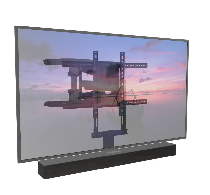 Cavus WME105 Yamaha Soundbar Draaibare Tv Muurbeugel & Ophangbeugel geschikt voor Yamaha Soundbar & VESA Tv - 35Kg
