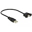 Delock Cable USB 2.0 Type-A male > USB 2.0 Type-A female panel-mount 0.25 m