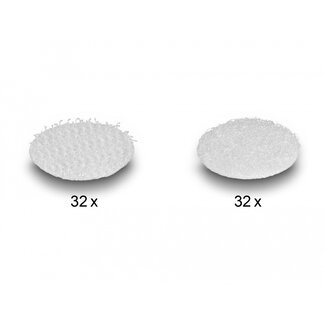 DeLOCK Delock Hook-and-loop dots, round, 64 pieces white