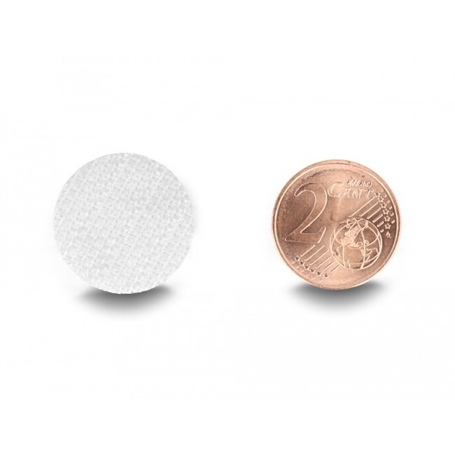 Delock Hook-and-loop dots, round, 64 pieces white