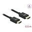 Delock Coaxial High Speed HDMI Cable 48 Gbps 8K 60 Hz black 0.5 m