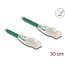 Delock RJ45 Network Cable Cat.6A plug to plug with curved latch U/FTP Slim 0.3 m green