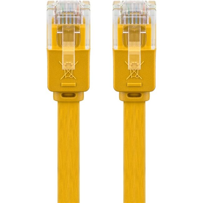 Goobay CAT 6 Flat Patch Cable, U/UTP, yellow 1.5 m