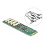 Delock M.2 Card to 4 x Serial RS-232 DB9 with Standard and Low Profile slot brackets