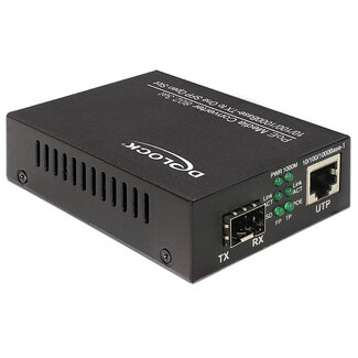 DeLOCK Delock PoE+ Media Converter 10/100/1000Base-T to SFP