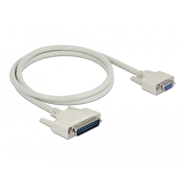 Delock Serial Cable D-Sub 25 male to D-Sub 9 female 1 m