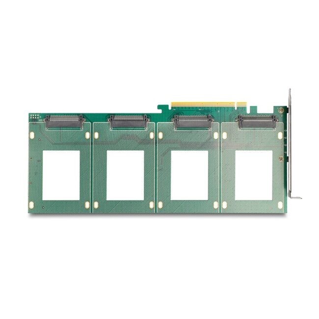 Delock PCI Express 4.0 x16 Card to 4 x internal U.2 NVMe SFF-8639 - Bifurcation (LxW: 288 x 122 mm)
