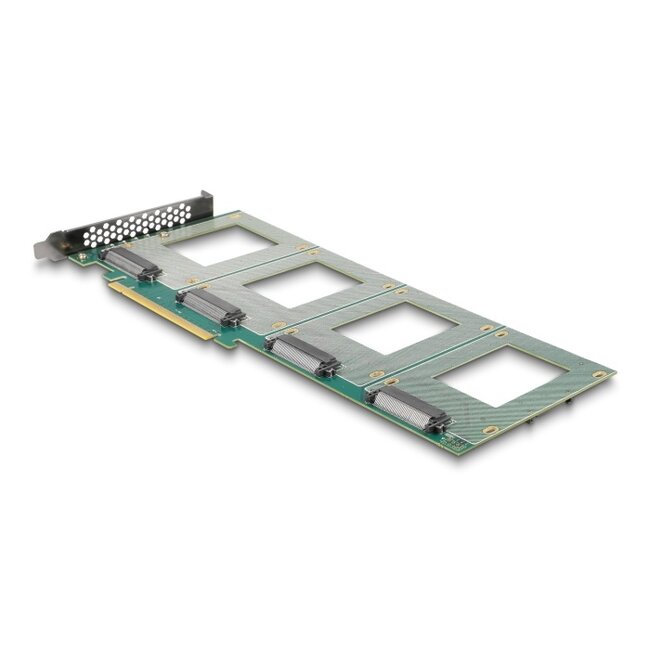 Delock PCI Express 4.0 x16 Card to 4 x internal U.2 NVMe SFF-8639 - Bifurcation (LxW: 288 x 122 mm)