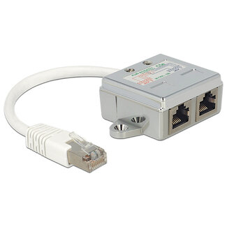 DeLOCK Delock RJ45 Port Doubler 1 x RJ45 plug to 2 x RJ45 jack (2 x Ethernet)