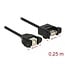 Delock Cable USB 2.0 Type-B female panel-mount > USB 2.0 Type-A female panel-mount 25 cm