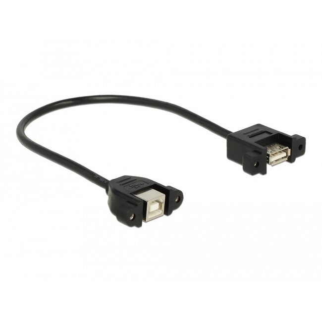 Delock Cable USB 2.0 Type-B female panel-mount > USB 2.0 Type-A female panel-mount 25 cm