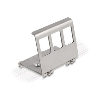 DeLOCK Delock Keystone Metal Mounting 3 Port for DIN rail
