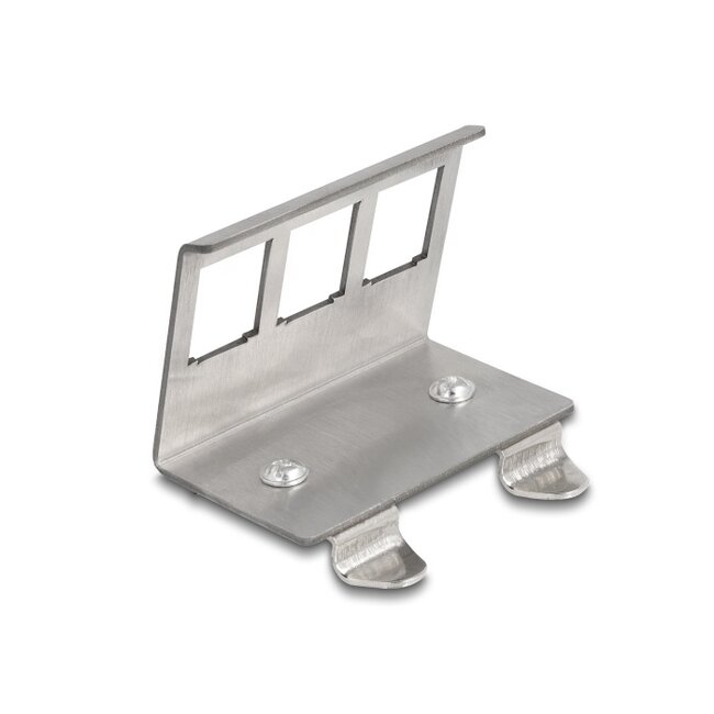 Delock Keystone Metal Mounting 3 Port for DIN rail