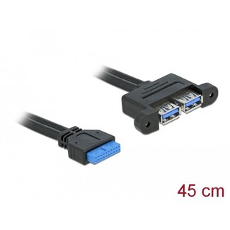 DeLOCK Delock Cable USB 3.0 pin header female to 2 x USB 3.0-A female parallel