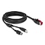 Delock PoweredUSB cable male 24 V > USB Type-B male + Hosiden Mini-DIN 3 pin male 5 m for POS printers and terminals