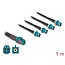 Delock Cable Mini FAKRA Z jack quad to 4 x FAKRA Z plug A-Type