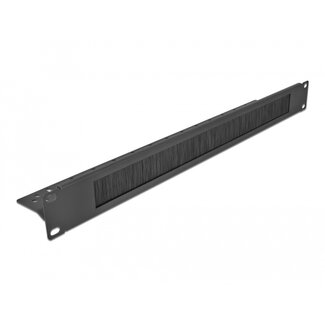 DeLOCK Delock 19″ Cable Management Brush Strip with cable fixing 1U black